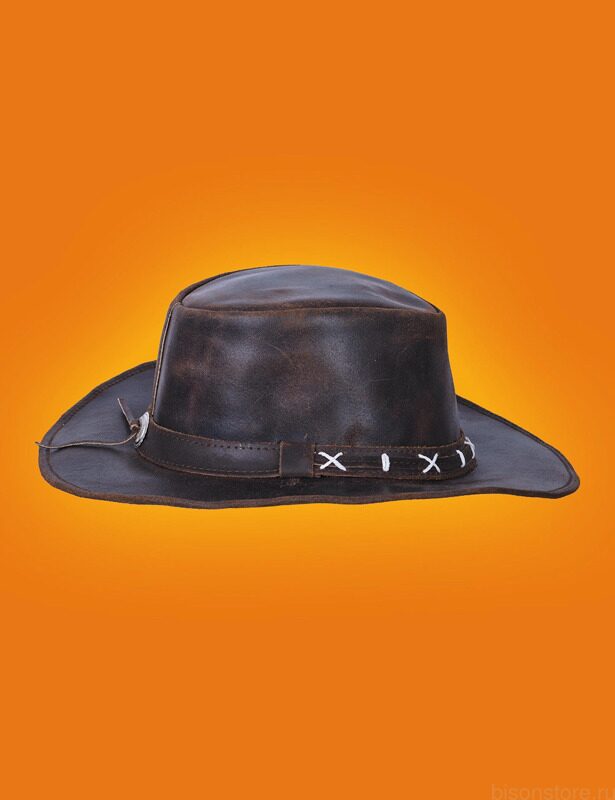 Кожаная ковбойская коричневая шляпа Classic Cowboy Hat (brown)