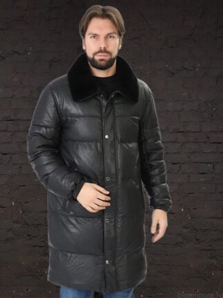 Зимняя кожаная парка удлинённая Horgen Coat с 20% скидкой