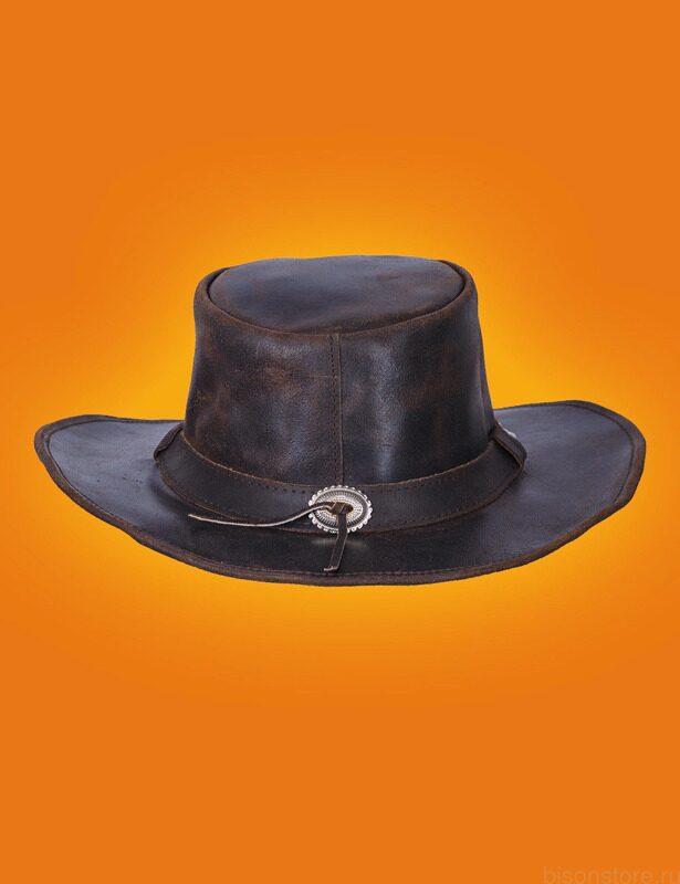 Кожаная ковбойская коричневая шляпа Classic Cowboy Hat (brown)