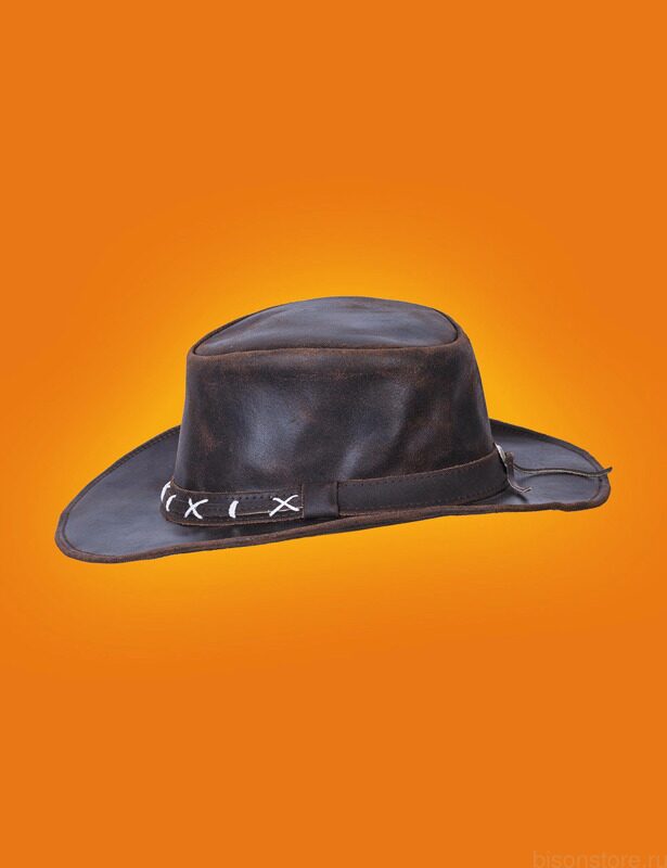 Кожаная ковбойская коричневая шляпа Classic Cowboy Hat (brown)