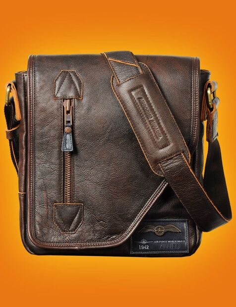 Кожаная сумка мужская (средняя) Airborne Bag 1942